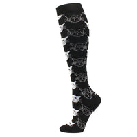 Chaussettes de Compression "Chat" - Noir et Blanc