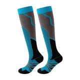 Chaussettes de Compression Sport unisexe homme et femme - bleu gris et noir