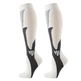 Chaussettes de Compression Sport Unisexe - Blanc et Noir