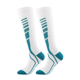 Chaussettes de Compression Sport Unisexe - Blanc et Vert