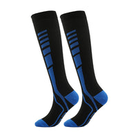 Chaussettes de Compression Sport Unisexe - Noir et Bleu