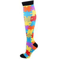 Chaussettes de compression modèle "Puzzle Color" 