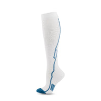Chaussettes de Compression Sport Unisexe - Blanc et Bleu