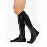 Chaussettes de Compression Sport Unisexe - Noir et Gris