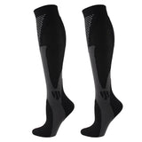 Chaussettes de Compression Sport Unisexe - Noir et Gris