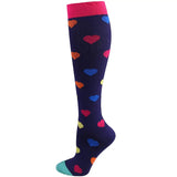 Chaussettes de Compression Premium Unisexe – "Coeur" Multicouleur